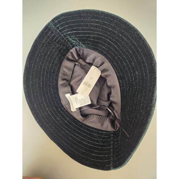 NWT Anthropologie Velvet Bucket Hat One Size Green main image 7